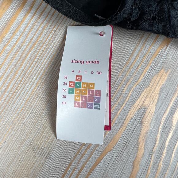 Xhilaration Black Push-Up Racerback Lace Bralette - Size Small - NWT - Picture 7 of 7